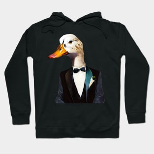 Duck in a tuxedo ready for a night on the town Hoodie